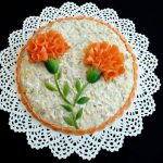 تزیین الویه با گل هویج